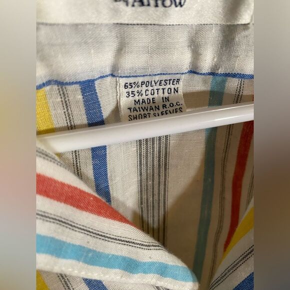 Arrow Multicolor Striped Casual Button Down Shirt - Picture 2 of 6